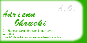 adrienn okrucki business card